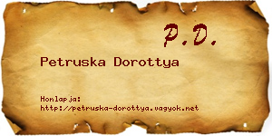 Petruska Dorottya névjegykártya