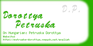 dorottya petruska business card